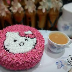 Fresh cream cake(baked in patela) A picture of Fresh cream cake(baked in patela).
