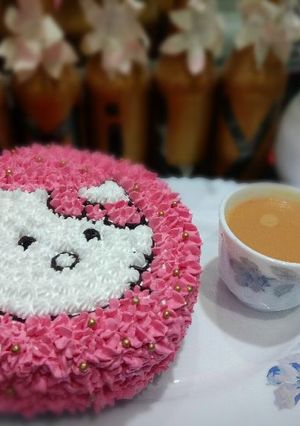 A picture of Fresh cream cake(baked in patela).