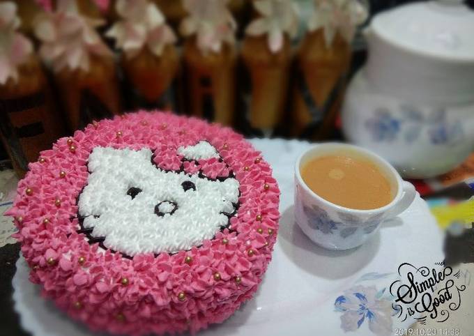 Recipe of Favorite Fresh cream cake(baked in patela)