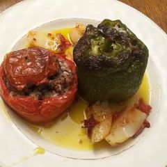 Greek Stuffed Vegetables/ Gemista A picture of Greek Stuffed Vegetables/ Gemista.
