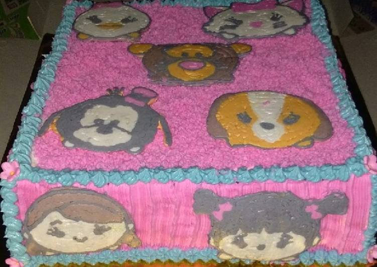 Langkah Membuat Kue tart tsum tsum yang sempurna
