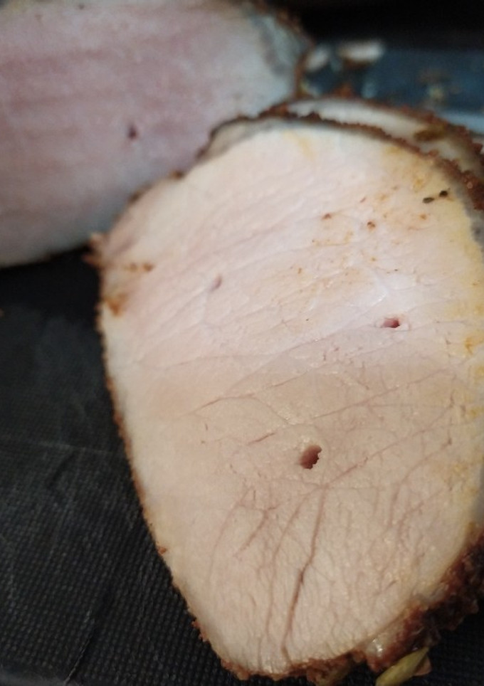 Una foto de "Lomo al horno" o "Lomo a la sal"