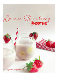 Foto resep Banana Strawberry Smoothie