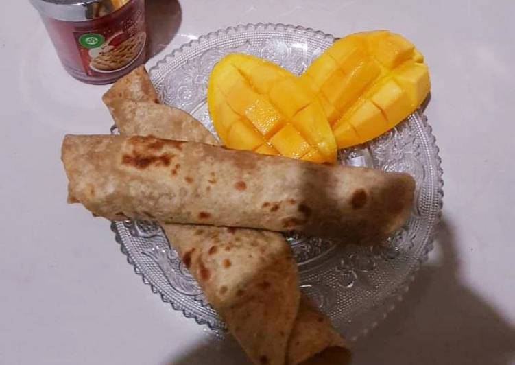 Recipe of Ultimate Plain paratha with mango