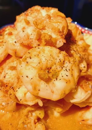 Hình của món Tôm rim mặn ngọt.