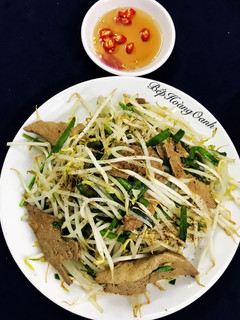 Hình của món Gan Heo Xào Giá Hẹ.