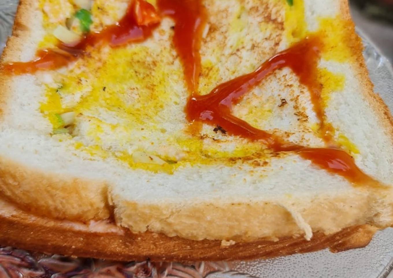 Egg omelette sandwich