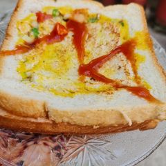 A picture of Egg omelette sandwich.