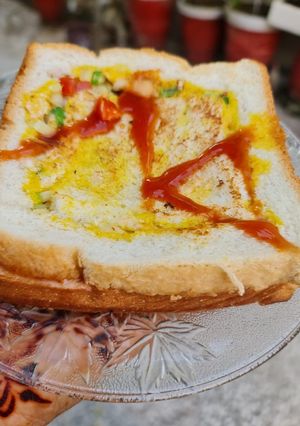 A picture of Egg omelette sandwich.