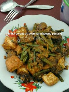 Foto resep Sambal goreng ati ayam tahu kacang panjang
