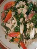 Tumis eceng tahu putih