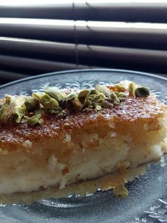 صورة لوصفة البسبوسه بالقشطه طعمها خيال بلمساتي 😋