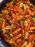 Dakgalbi Style 🌶️ Spicy Stir-fried Chicken (Vegan) 닭갈비