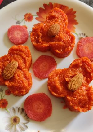 A picture of Carrot burfi.