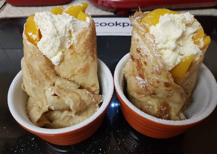 My Peaches & Cream Crepe Wrap. ๐