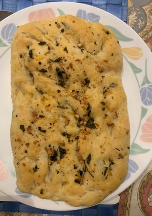 A picture of Focaccia bread.