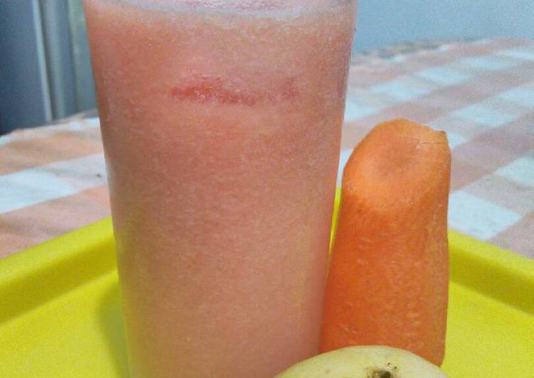 Cara Gampang Membuat Mix juice (jambu,wortel,mangga) yang Menggugah Selera