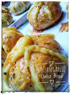 Foto resep Korean Garlic Cheese Bread with cheese bechamel