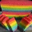 Steamed Rainbow Cake