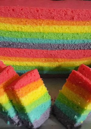 Foto resep Steamed Rainbow Cake
