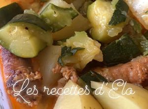 Une photo de Merguez pomme de terre et courgette au Cookeo