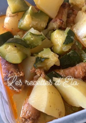 Une photo de Merguez pomme de terre et courgette au Cookeo