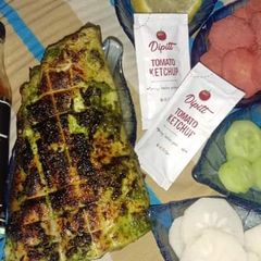Bar-b-que green fish 🐟 A picture of Bar-b-que green fish 🐟.