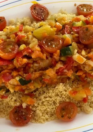 Foto principal de Cuscús con verduras en Thermomix