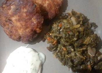 Fresh, Make Recipe Fried Fresh Salmon wkale  dandelion greens Practical Delicious Fresh, Make Recipe Fried Fresh Salmon wkale  dandelion greens Practical Delicious