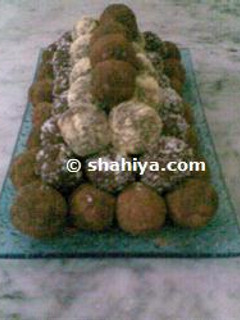 صورة لوصفة طريقة عمل كرات الشوكولاته اللذيذة