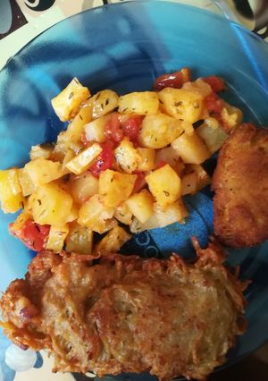 Mediterrán paradicsomos burgonya recept fotója