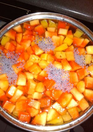 Foto resep Es Buah Nanas & Papaya