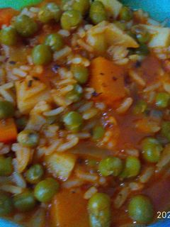 Una foto de Guiso de Arroz y arvejas