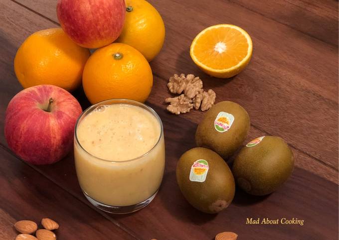 Step-by-Step Guide to Make Perfect Fruit Smoothie With Dry Fruits – No Milk, No Curd Smoothie