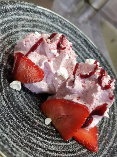 Una foto de Espuma de fresa