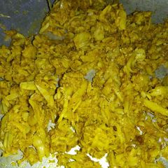 A picture of Bascrili ya bamboo shoots ki bhujiya.
