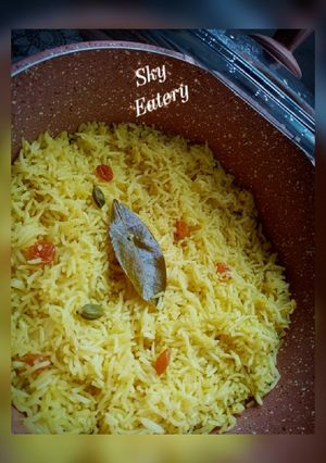 صورة لوصفة الأرز البسمتي الأصفر