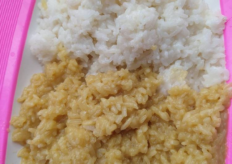 Siap Saji Bubur nasi merah putih Praktis Enak