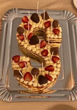 Una foto de Torta de letra o número