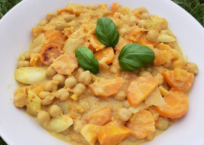 Méthode la plus simple pour Préparer Rapide Curry végétarien à la Courge