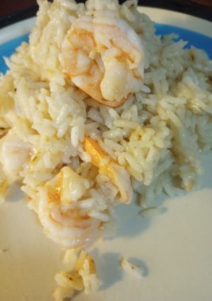 A picture of Coconut Shrimp and Rice.