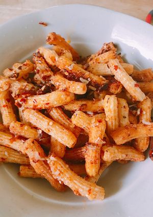 Hình của món Snack nui bơ tỏi.