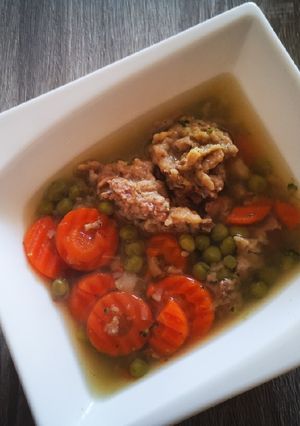 Zöldségleves májgaluskával recept fotója
