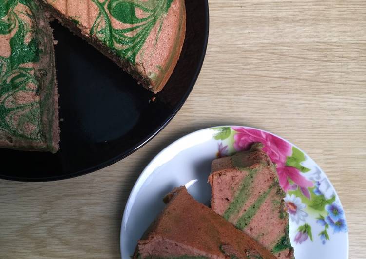 Bagaimana mengolah Marmer Cake Putih Telur Anti Gagal