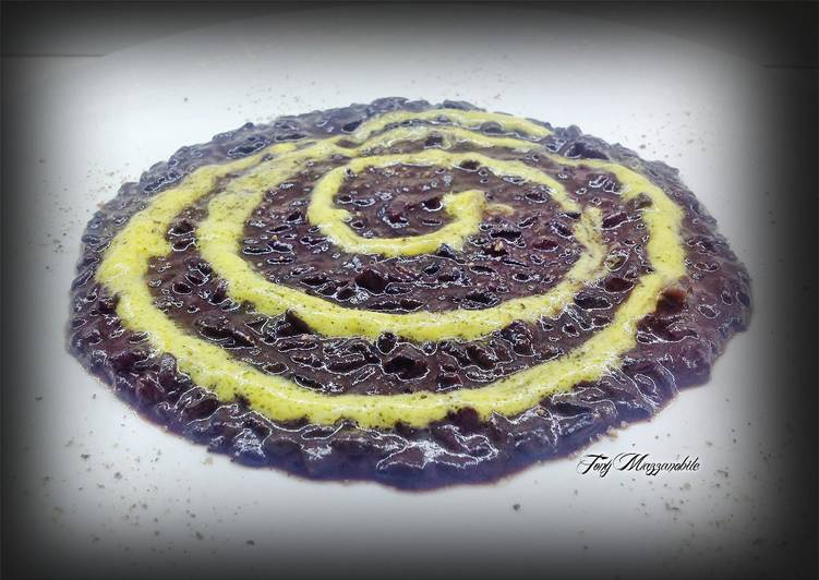 Recetta di Premiato Riso nero integrale con crema di broccoletto verde e salsa di peperoni