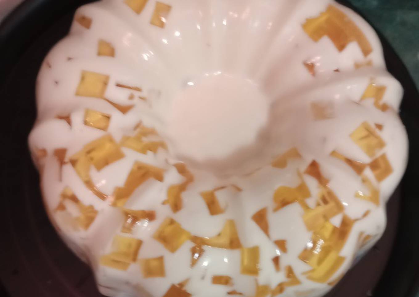 Gelatina ensalada de piña