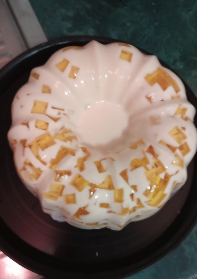 Una foto de Gelatina ensalada de piña