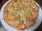 Una foto de pizza de gamba