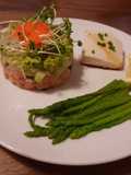 Japanese-inspired salmon stack