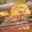Tortilla de atún y jardinera al horno